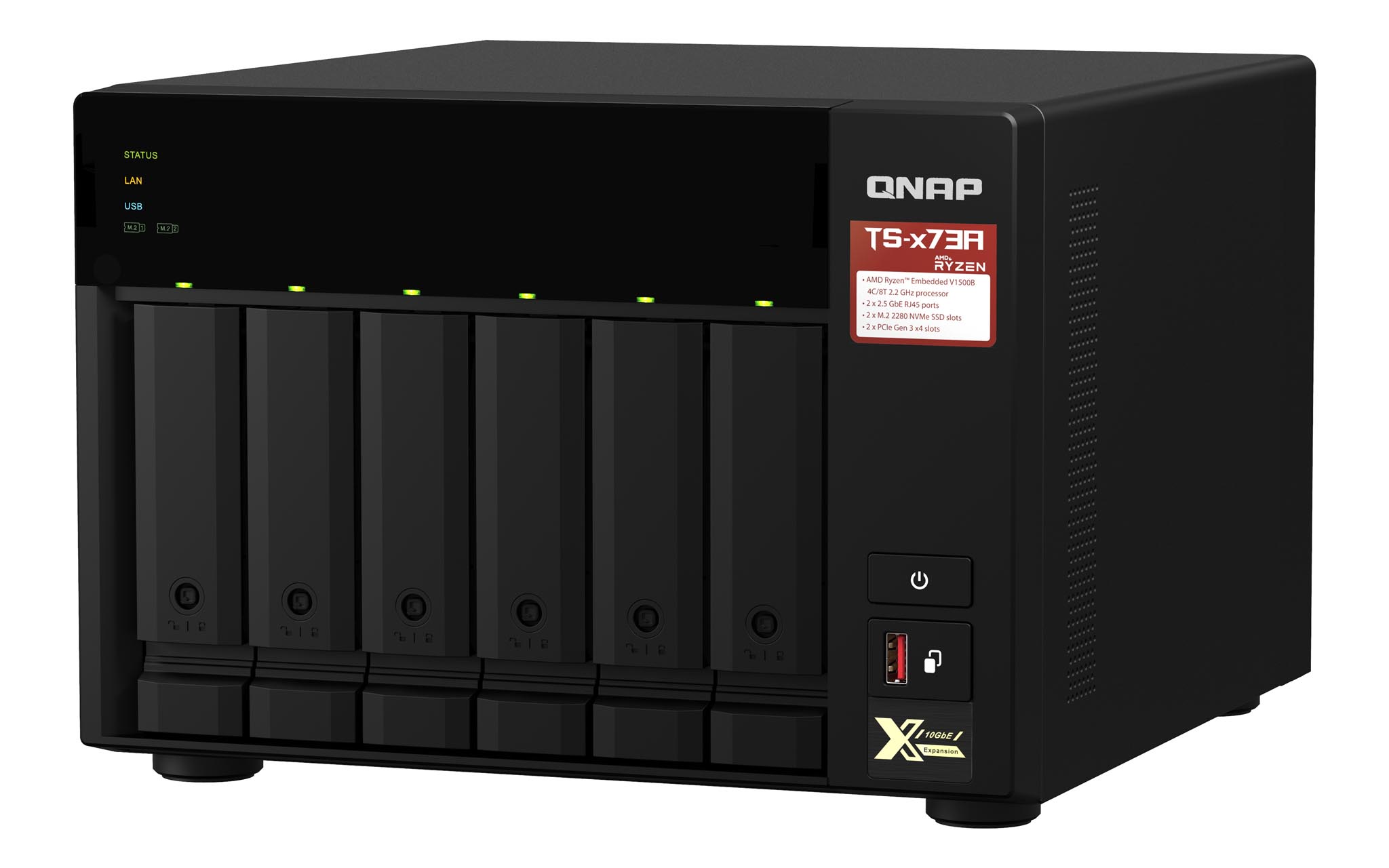 QNAP TS-673A-8G 6 Bay, Thiết Bị Lưu Trữ NAS QNAP TS-673A-8G Chính Hãng